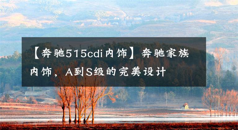 【奔驰515cdi内饰】奔驰家族内饰,A到S级的完美设计