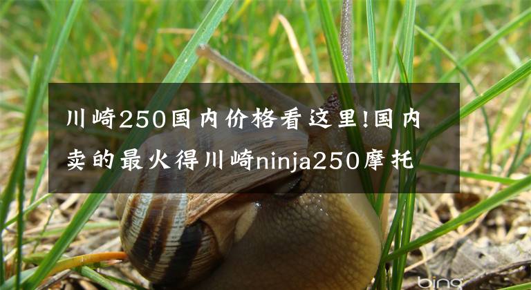 川崎250国内价格看这里!国内卖的最火得川崎ninja250摩托车,价格便宜,只要4.1万元!