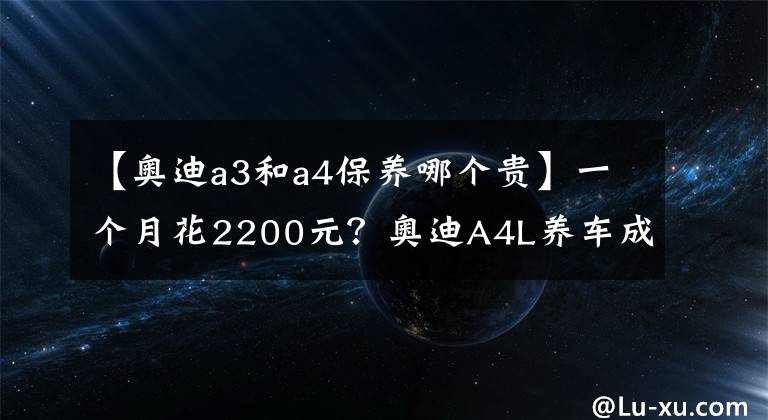 【奥迪a3和a4保养哪个贵】一个月花2200元？奥迪A4L养车成本分析！
