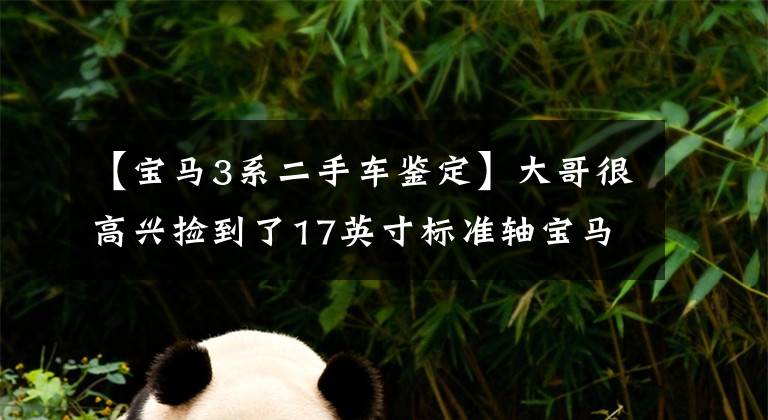 【宝马3系二手车鉴定】大哥很高兴捡到了17英寸标准轴宝马320，检查员听到价格双眼发光。