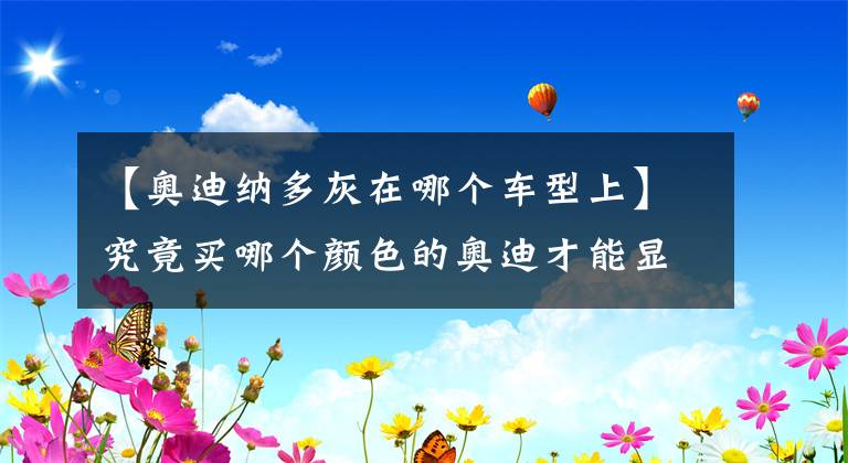 【奥迪纳多灰在哪个车型上】究竟买哪个颜色的奥迪才能显得你更有文化？