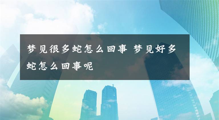 梦见很多蛇怎么回事 梦见好多蛇怎么回事呢