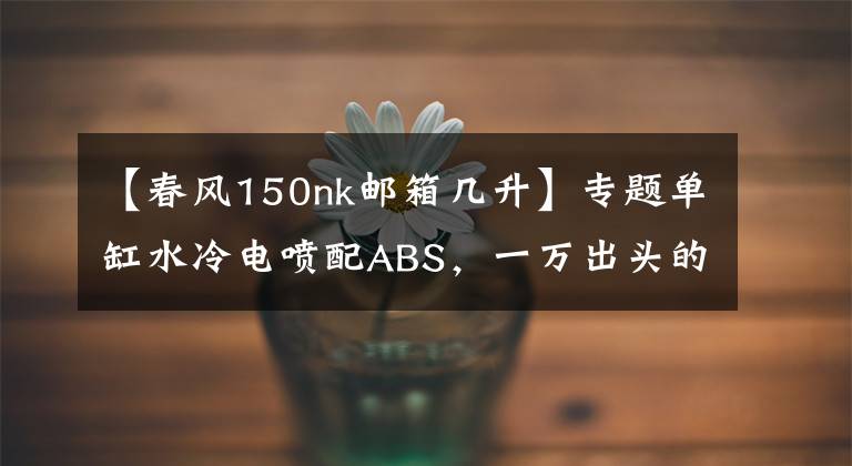 【春风150nk邮箱几升】专题单缸水冷电喷配ABS，一万出头的春风150NK适合新手吗
