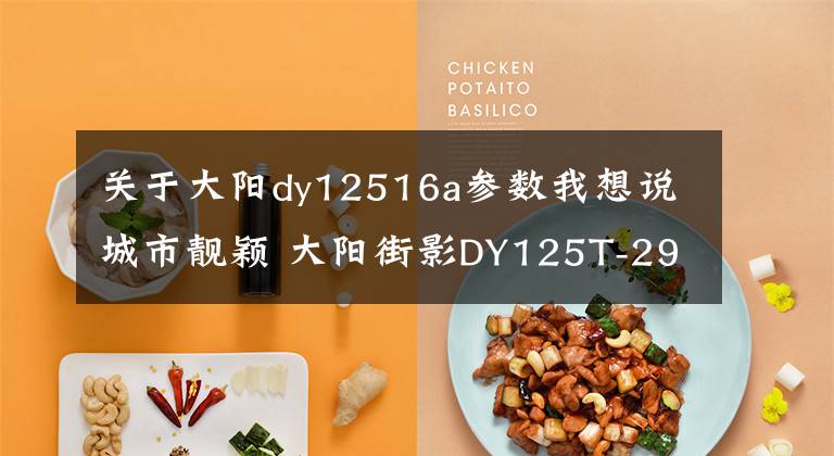 关于大阳dy12516a参数我想说城市靓颖 大阳街影DY125T-29新车速报