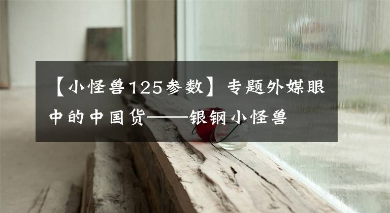 【小怪兽125参数】专题外媒眼中的中国货——银钢小怪兽