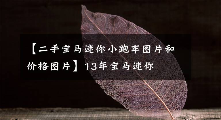 【二手宝马迷你小跑车图片和价格图片】13年宝马迷你
