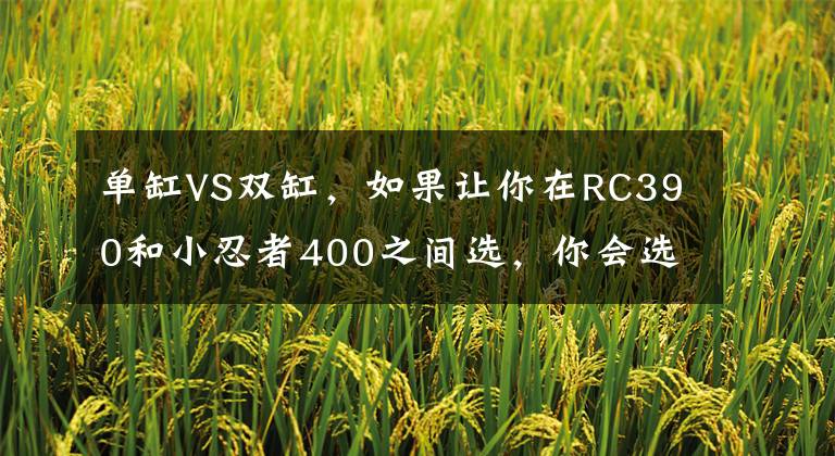 单缸VS双缸，如果让你在RC390和小忍者400之间选，你会选谁？