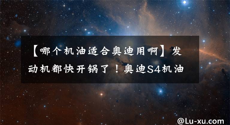 【哪个机油适合奥迪用啊】发动机都快开锅了！奥迪S4机油0W-20换5W-40