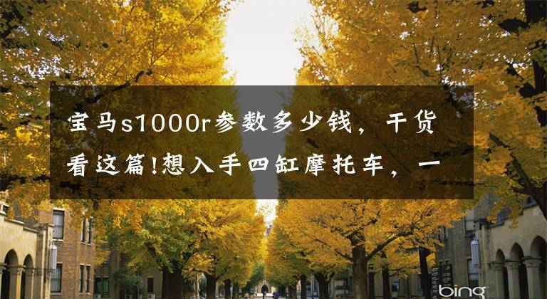 宝马s1000r参数多少钱,干货看这篇!想入手四缸摩托车,一步到位,在20万左右的价格可以买到哪些?
