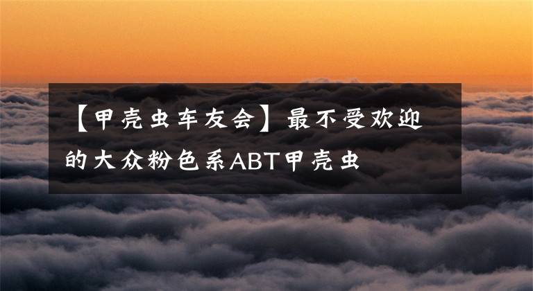 【甲壳虫车友会】最不受欢迎的大众粉色系ABT甲壳虫