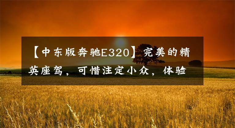 【中东版奔驰E320】完美的精英座驾,可惜注定小众,体验15款奔驰E320