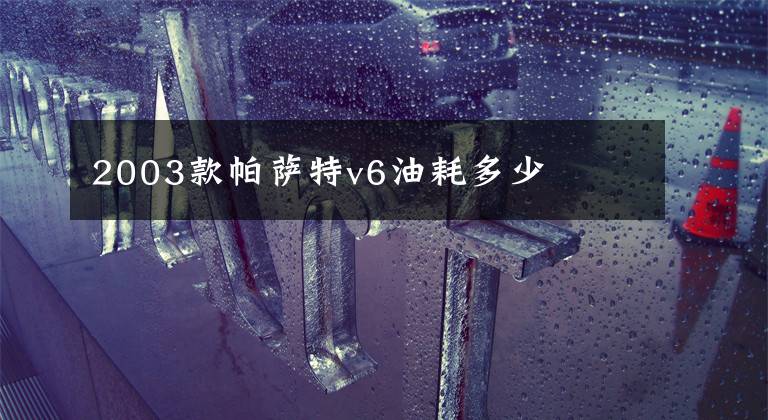 2003款帕萨特v6油耗多少