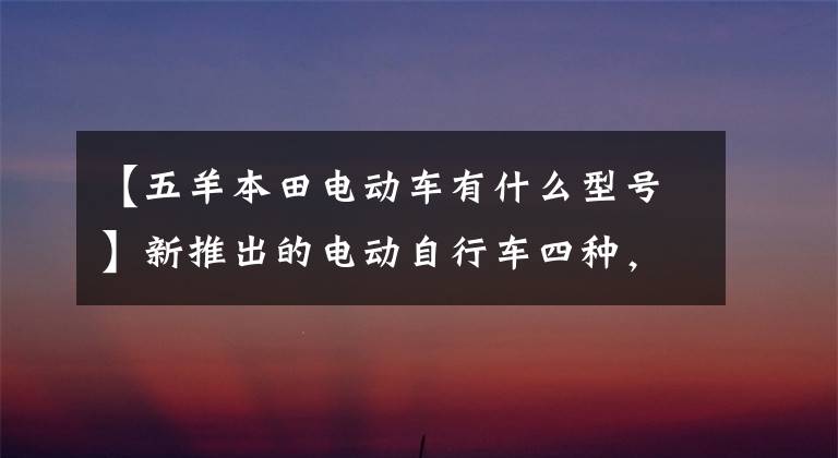 【五羊本田电动车有什么型号】新推出的电动自行车四种,主力续航体验,你更看好谁?