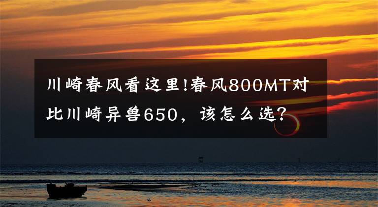川崎春风看这里!春风800MT对比川崎异兽650，该怎么选？