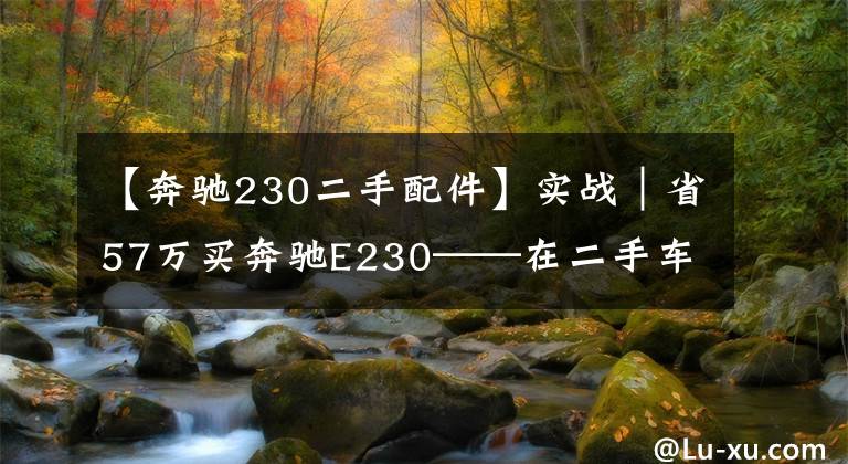 【奔驰230二手配件】实战｜省57万买奔驰E230——在二手车市场淘宝也不难 学会六招足矣