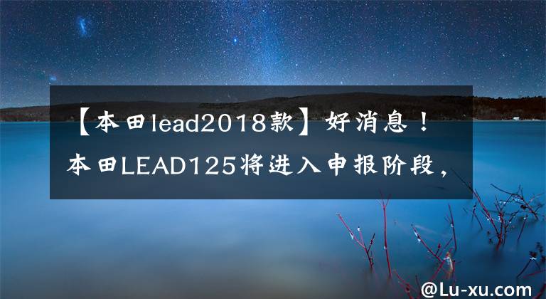 【本田lead2018款】好消息!本田LEAD125将进入申报阶段,由欧阳本田制造,所以真的来了