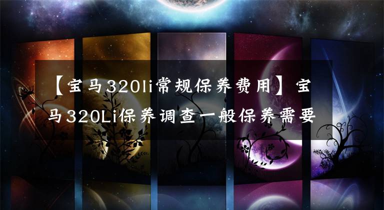 【宝马320li常规保养费用】宝马320Li保养调查一般保养需要965韩元