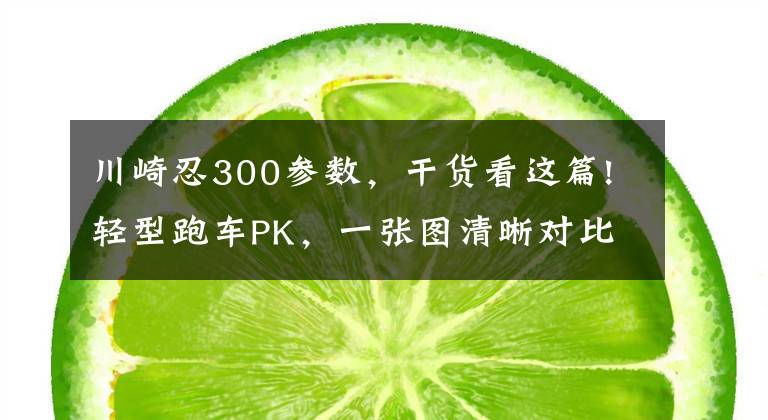 川崎忍300参数,干货看这篇!轻型跑车PK,一张图清晰对比RC390、NINJA300、CBR250RR和R3