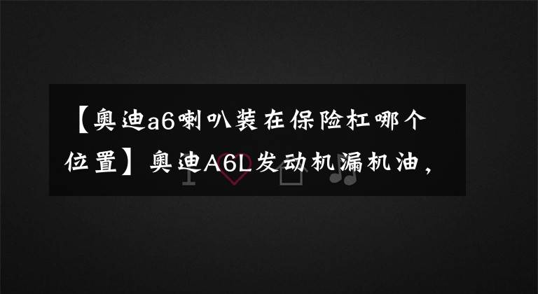 【奥迪a6喇叭装在保险杠哪个位置】奥迪A6L发动机漏机油,刹车真空泵维修,热车启动困难更换电磁阀