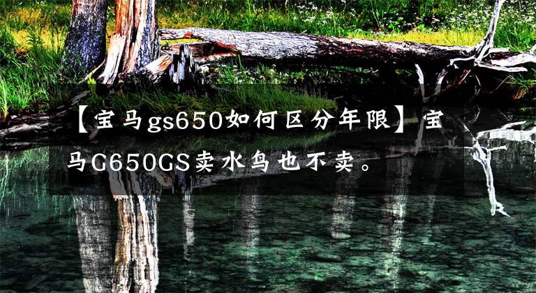 【宝马gs650如何区分年限】宝马G650GS卖水鸟也不卖。