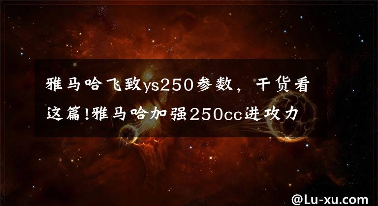雅马哈飞致ys250参数，干货看这篇!雅马哈加强250cc进攻力，预计升级飞致250对抗GW250