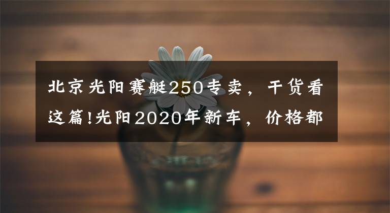 北京光阳赛艇250专卖，干货看这篇!光阳2020年新车，价格都在这了~