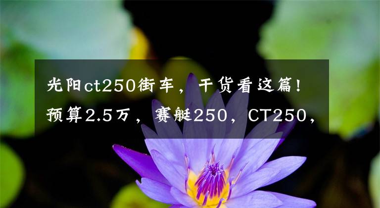 光阳ct250街车，干货看这篇!预算2.5万，赛艇250，CT250，PCX150，X7等，谁更适合多用途？