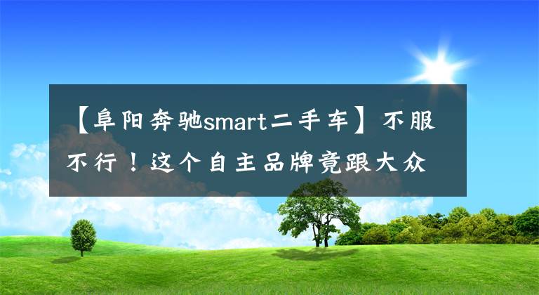【阜阳奔驰smart二手车】不服不行!这个自主品牌竟跟大众集团杠上了