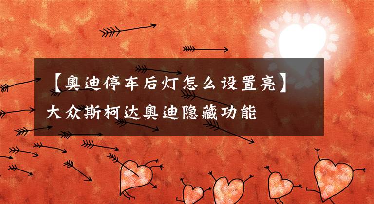 【奥迪停车后灯怎么设置亮】大众斯柯达奥迪隐藏功能
