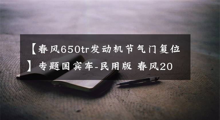 【春风650tr发动机节气门复位】专题国宾车-民用版 春风2016款650TR-G试驾