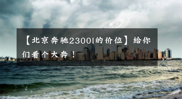 【北京奔驰2300l的价位】给你们看个大奔！