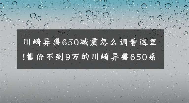 川崎异兽650减震怎么调看这里!售价不到9万的川崎异兽650系列...
