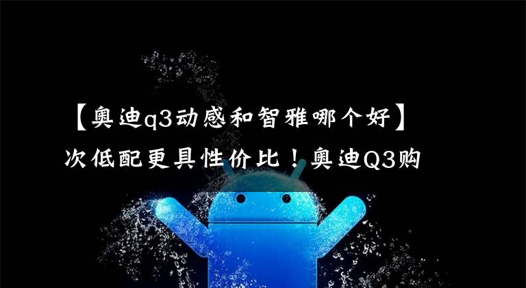 【奥迪q3动感和智雅哪个好】次低配更具性价比!奥迪Q3购车手册