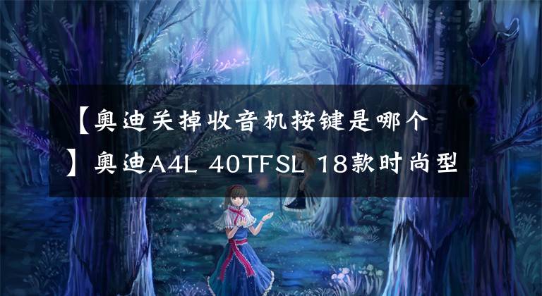 【奥迪关掉收音机按键是哪个】奥迪A4L 40TFSL 18款时尚型 功能按键说明(有用干货)