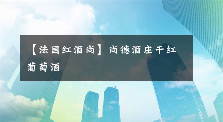 【法国红酒尚】尚德酒庄干红葡萄酒