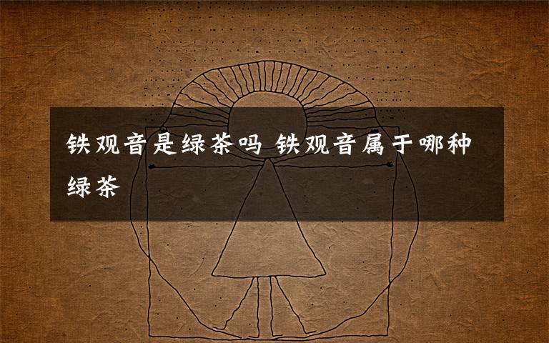 铁观音是绿茶吗 铁观音属于哪种绿茶