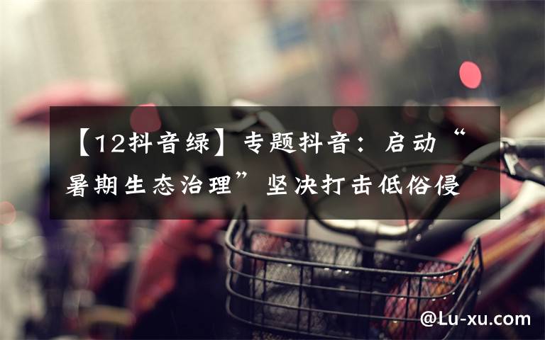 【12抖音绿】专题抖音:启动“暑期生态治理”坚决打击低俗侵权、博流量等违规行为