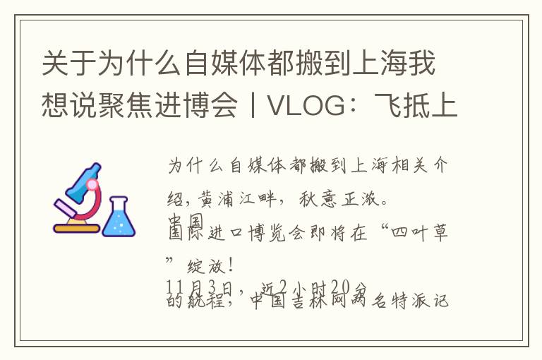 关于为什么自媒体都搬到上海我想说聚焦进博会丨VLOG:飞抵上海后 在展会中“记者娘家”被暖到了……