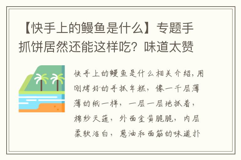 【快手上的鳗鱼是什么】专题手抓饼居然还能这样吃?味道太赞