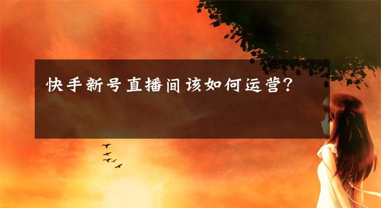 快手新号直播间该如何运营?
