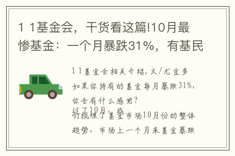 1 1基金会，干货看这篇!10月最惨基金：一个月暴跌31%，有基民竟浮亏40%