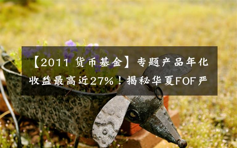 【2011 货币基金】专题产品年化收益最高近27%!揭秘华夏FOF严选团的选基密码