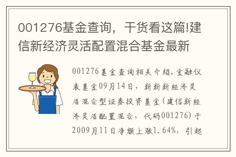 001276基金查询，干货看这篇!建信新经济灵活配置混合基金最新净值涨幅达1.64%