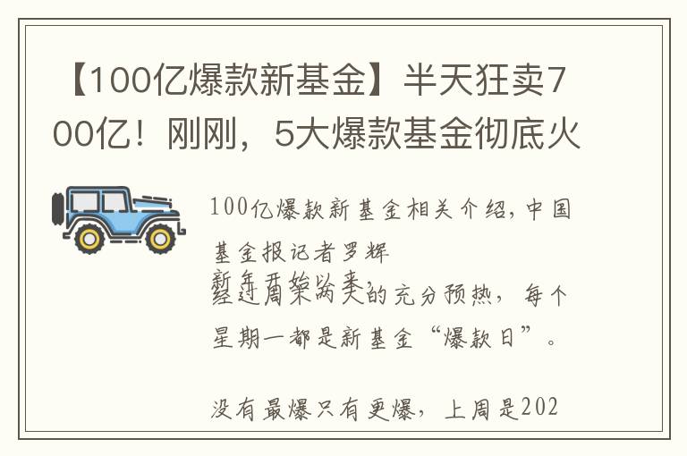 【100亿爆款新基金】半天狂卖700亿!刚刚,5大爆款基金彻底火了