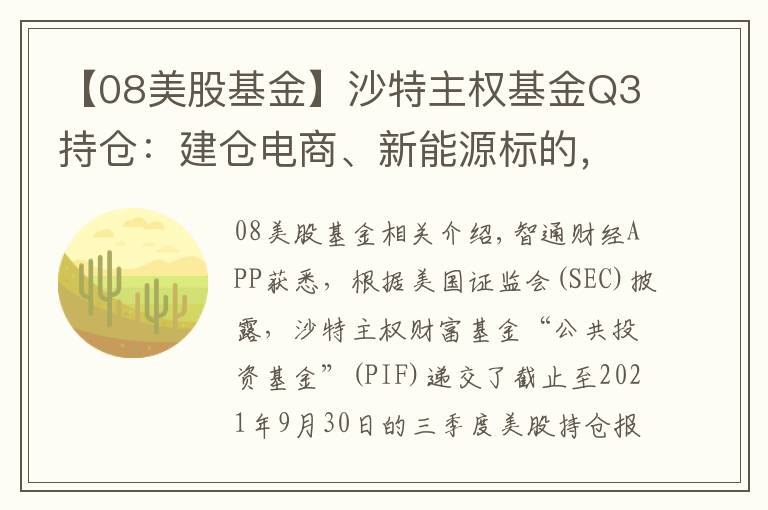 【08美股基金】沙特主权基金Q3持仓：建仓电商、新能源标的，重仓Lucid(LCID.US)获数百亿美元增值