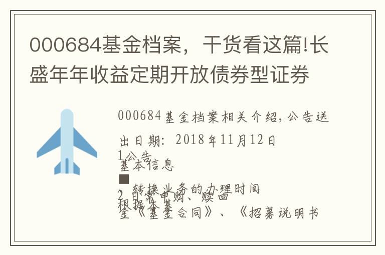 000684基金档案，干货看这篇!长盛年年收益定期开放债券型证券投资基金开放申购 赎回 转换业务的公告
