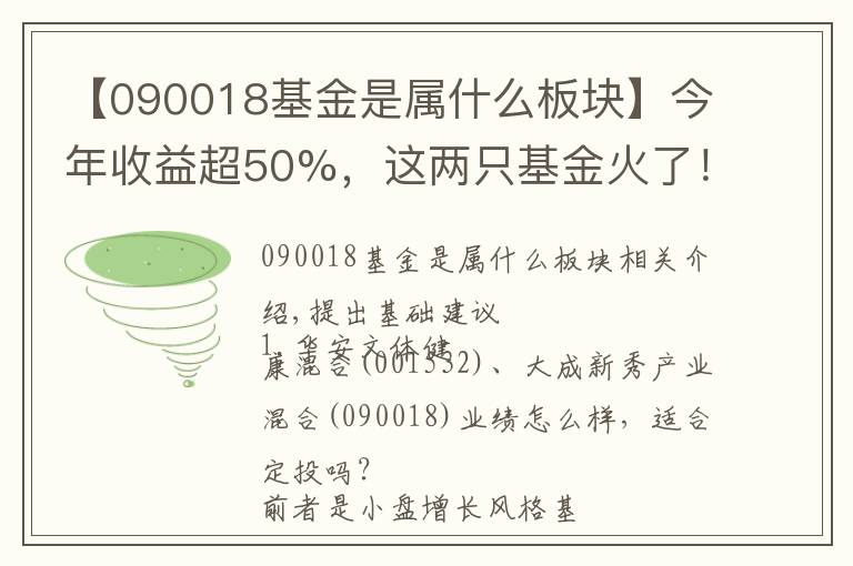 【090018基金是属什么板块】今年收益超50%,这两只基金火了!|菜基问答