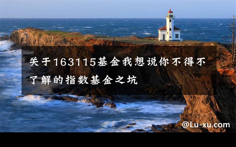 关于163115基金我想说你不得不了解的指数基金之坑