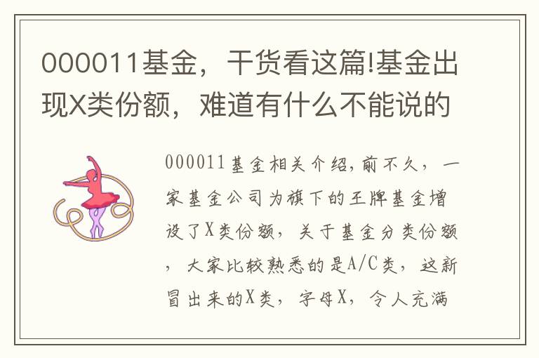 000011基金，干货看这篇!基金出现X类份额，难道有什么不能说的秘密？