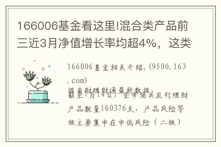 166006基金看这里!混合类产品前三近3月净值增长率均超4%，这类产品应该如何配置资产？丨机警理财日报（7月15日）